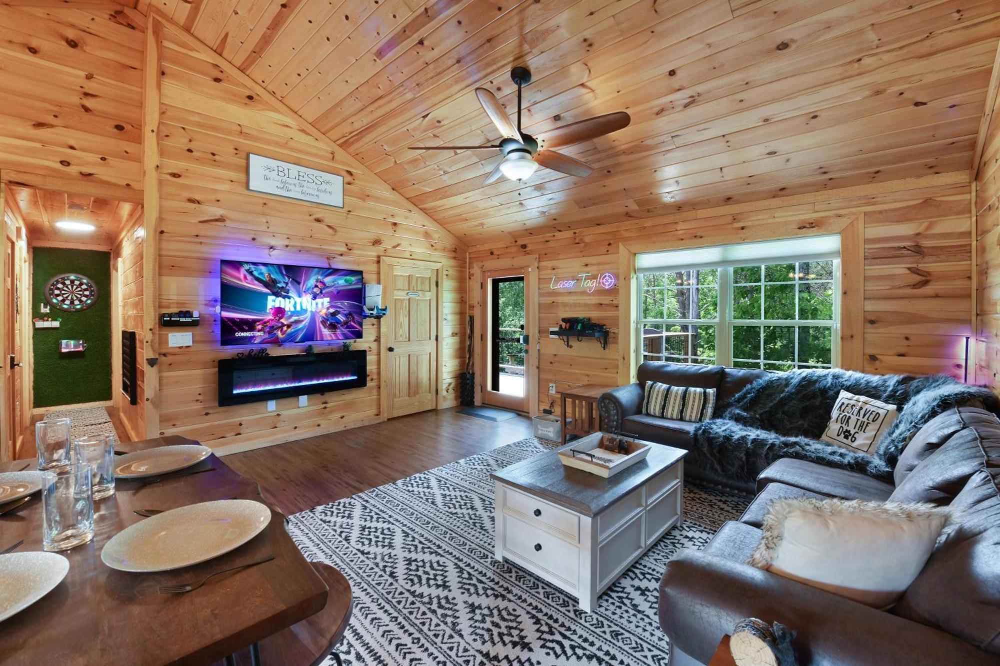 Enchanted Forest Cabin And Teepee! Lights & Laser Show! Private Hot Tub! Unique Stay! Sevierville Exteriör bild